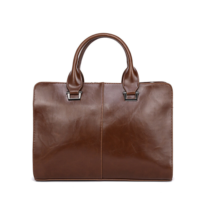 Wysokie formalne jakości teczka męska o dużej pojemności torba na ramię mąż torba na laptopa do 14-calowej torebki męskiej w stylu Retro