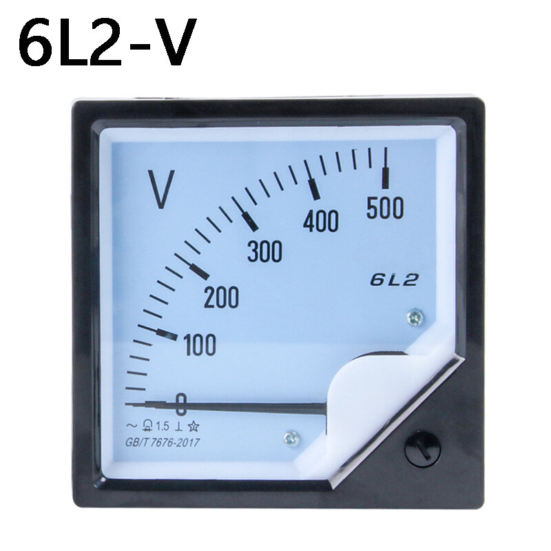 1PC 6L2-V 250V 300V 450V 500V 750V AC misuratore analogico misuratore di pannello misuratore di corrente di tensione ca 80*80MM voltmetro puntatore Voltimetro