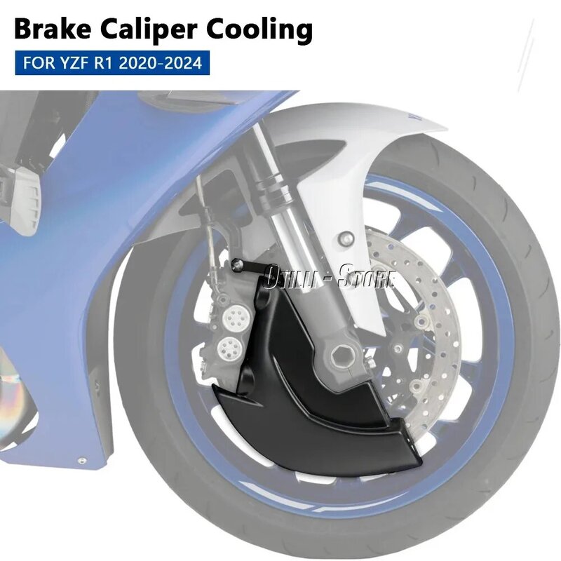 Sistema de freio da motocicleta Air Cooling Ducts Black Kit, acessórios para YAMAHA YZF-R1 YZF R1 YZF R1 2020 2021 2022 2023 2024, Novo