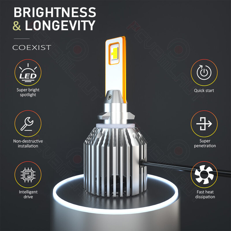 Chusyyray 2pcs Auto Lichter U6S-880 super helle LED-Scheinwerfer Fernlicht Nebel Glühbirne weiß 6000k Minis ize Auto Zubehör