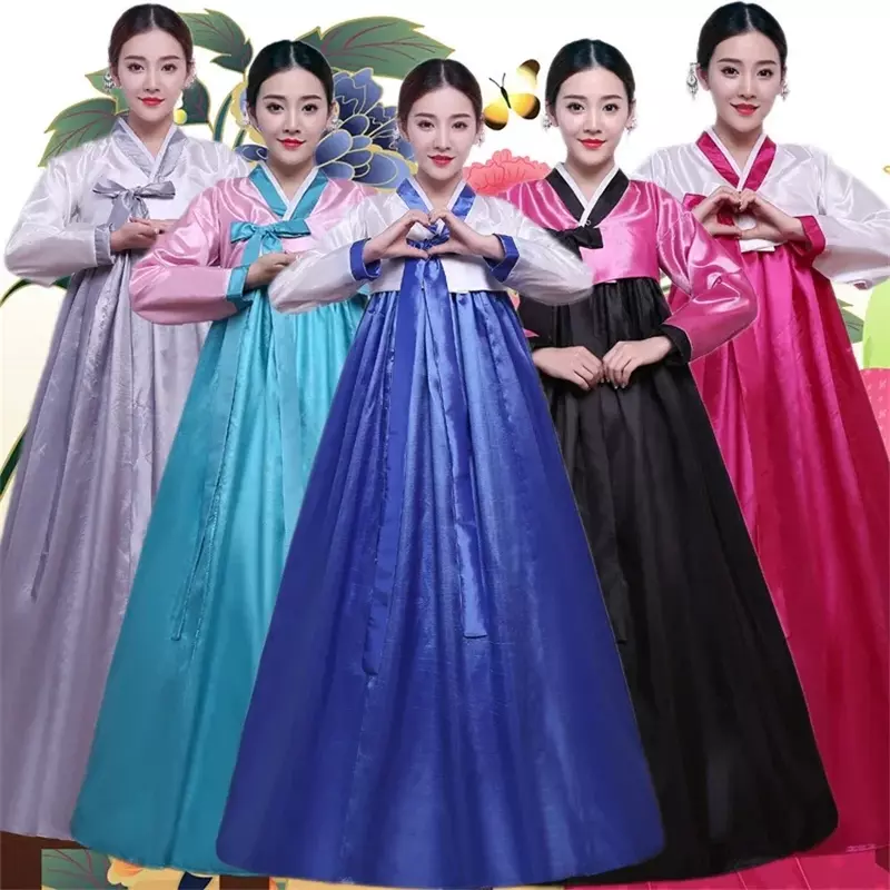 Kobiety Hanbok sukienka koreańska moda starożytne kostiumy tradycyjna impreza azjatycki pałac Cosplay odzież sportowa 10 kolorów