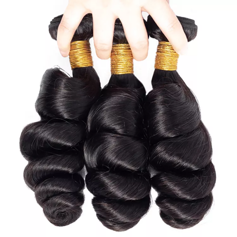 Tissage en lot brésilien Remy naturel vierge, extension de cheveux, 28 30 30 pouces, 10A, 1 3 4 lots