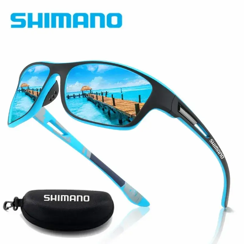 แว่นตากันแดด Shimano ของแท้ใหม่สำหรับผู้ชายและผู้หญิง, แว่นโพลารอยด์ HD แฟชั่นกีฬากลางแจ้งสามารถจับคู่กับแว่นตาได้