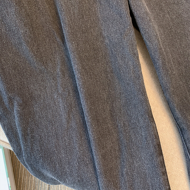 Celana denim wanita, jeans sederhana warna hitam biru lurus kasual 6XL pinggang regang ukuran besar musim semi