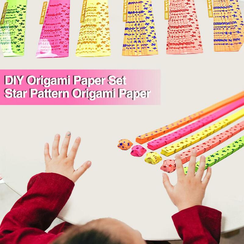 Lucky Star Tiras De Papel De Origami Set, Projetos DIY Criativos, Suprimentos Infantis
