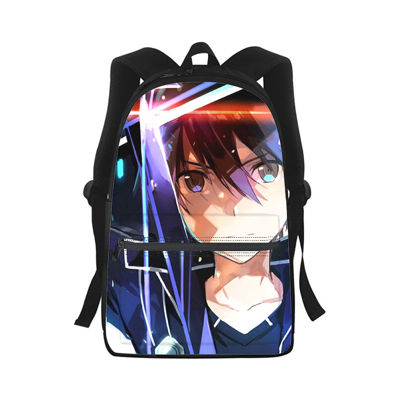 Anime Sword Art Online uomo donna zaino 3D Print Fashion Student School Bag zaino per Laptop borsa a tracolla da viaggio per bambini