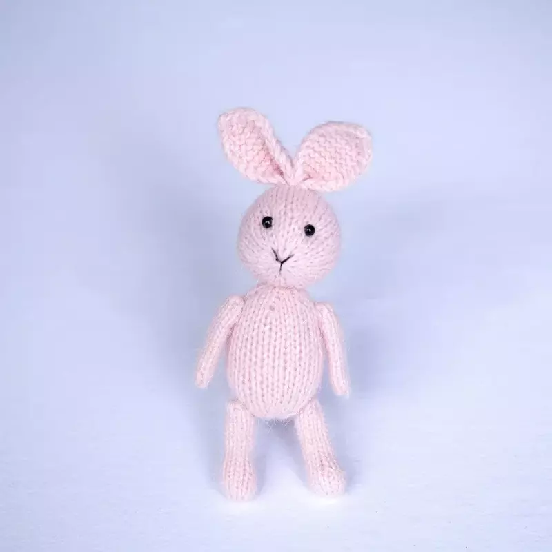 Noworodka fotografia rekwizyty ręcznie robione lalki z dzianiny królik niedźwiedź dziecko fotografia Studio akcesoria