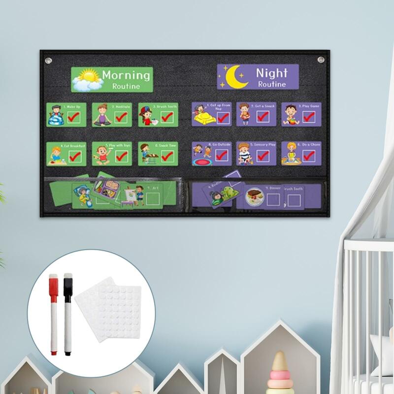 Kids' Visual Schedule Pocket Chart, Programação diária, Atividade, Início, Aula