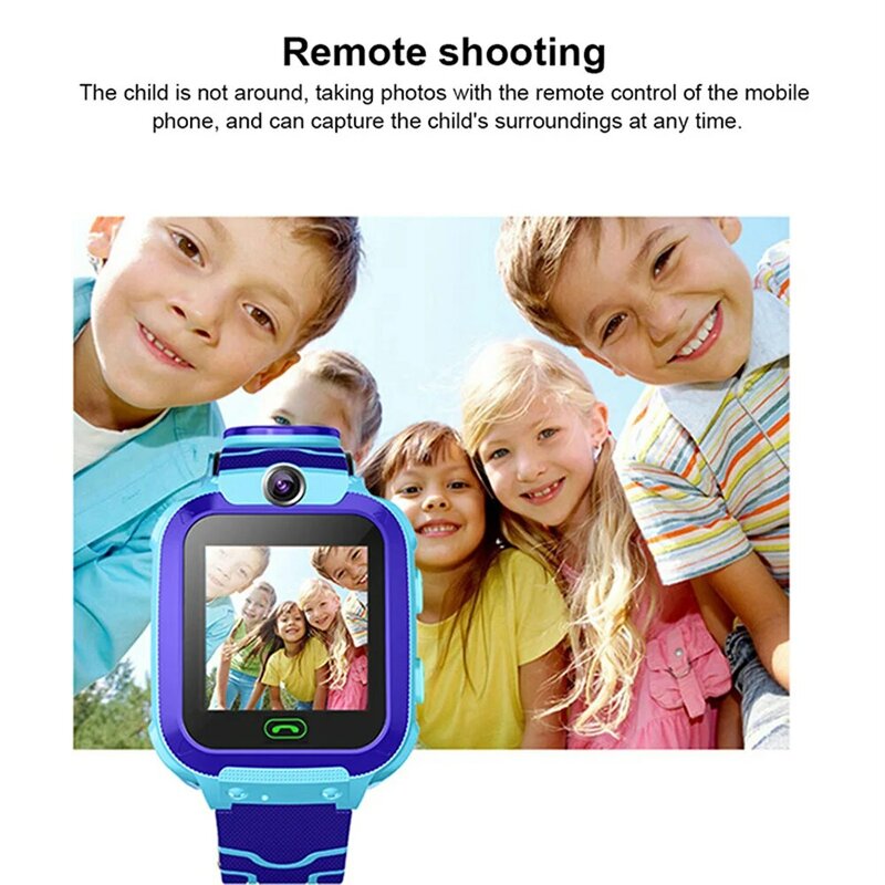 Sports Smart Watch For Kids, Chamadas Telefônicas, Crianças, Digital, Eletrônico, Câmera, Jogo, Chat por Voz, Localização SOS, Q12B, 2G Cartão SIM