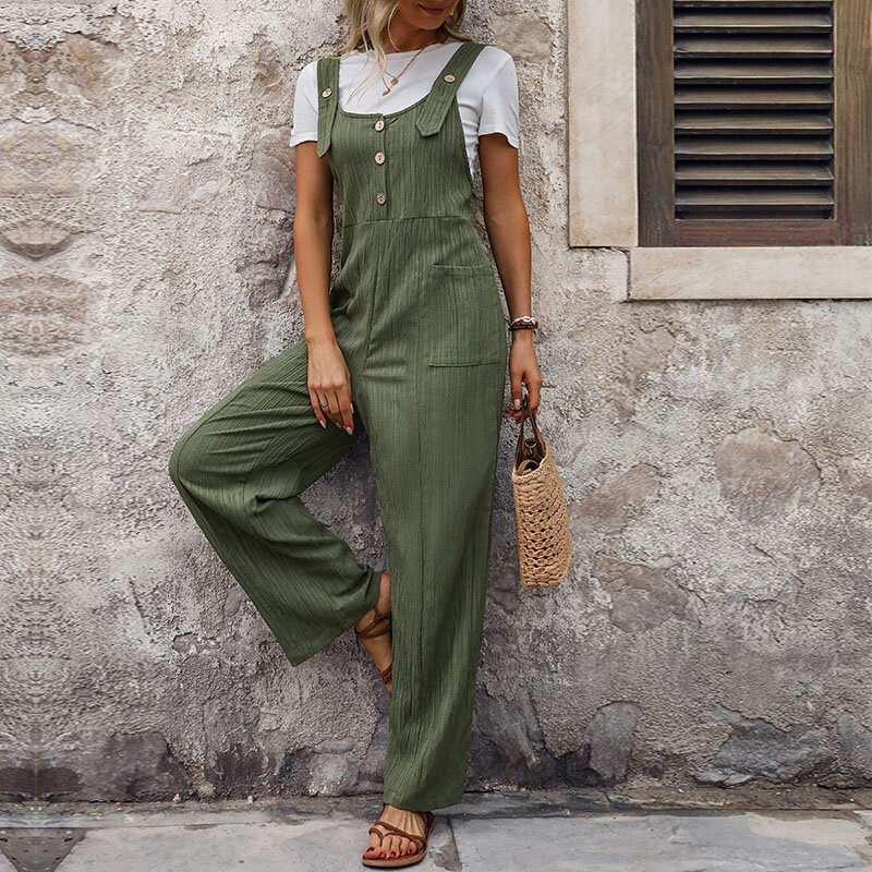 MIEGOFCE-Pantalones informales con textura para mujer, peto holgado y plisado de una pieza, estilo europeo y americano, A387, 2024