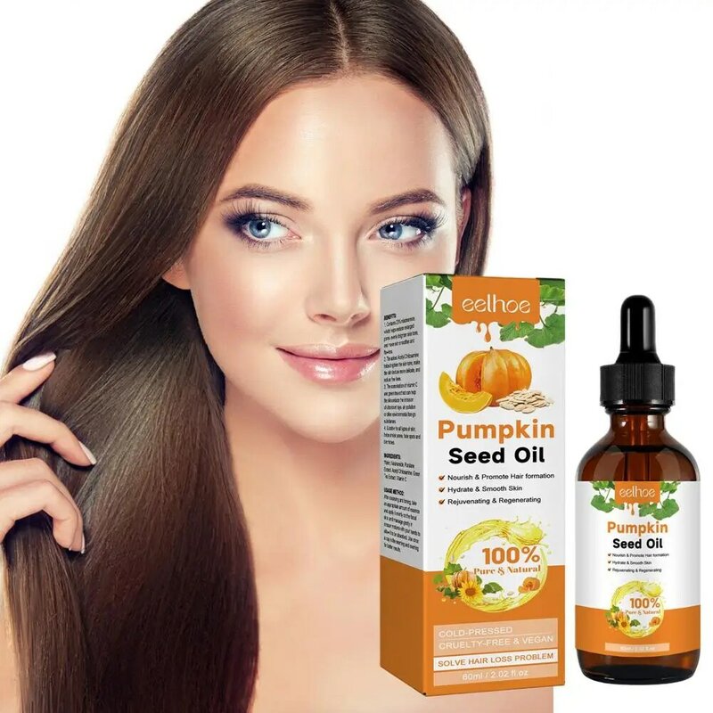 Масло семян тыквы для мужчин и женщин, средство против выпадения волос, искусственные масла, лечение кожи головы, уход за волосами X4f0