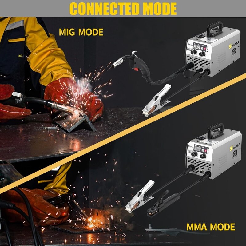 MIG Welder 140A 2 in 1 Stick/Flux Core Welder 110V/220v Dual Voltage Welding Machine with Flux Cored Wire MIG/ARC