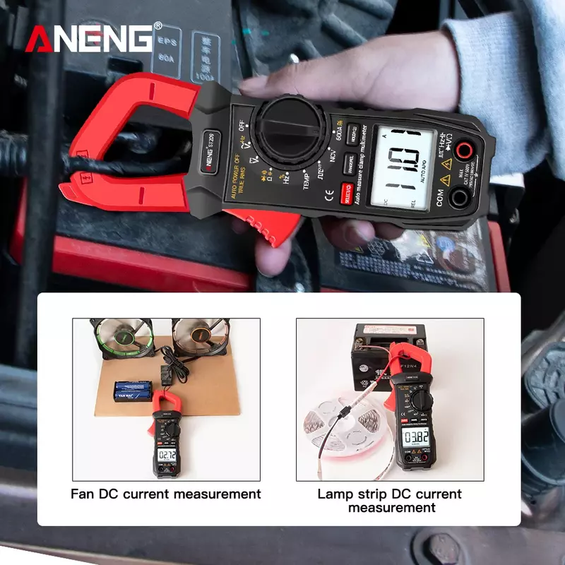 Aneng-multímetro digital st209, testador de corrente alternada dc/ac, 6000 metros, voltímetro, 400v, alcance automático
