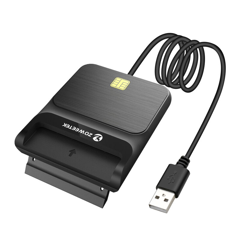 Zoweetek ID قارئ البطاقة الذكية ، قارئ بطاقة USB ، رقاقة البنك ، DNI ، EMV ، CAC ، جديد