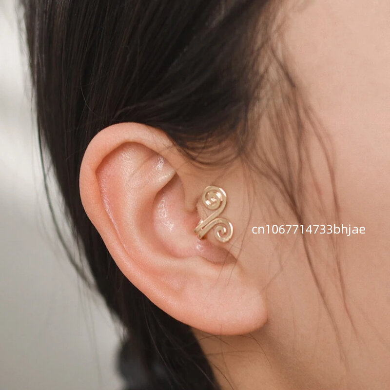 Pendientes de aleación con forma de flor para mujer y niña, aretes sin agujeros para la oreja, Clip para la oreja para cartílago simple, 1/2/3 piezas