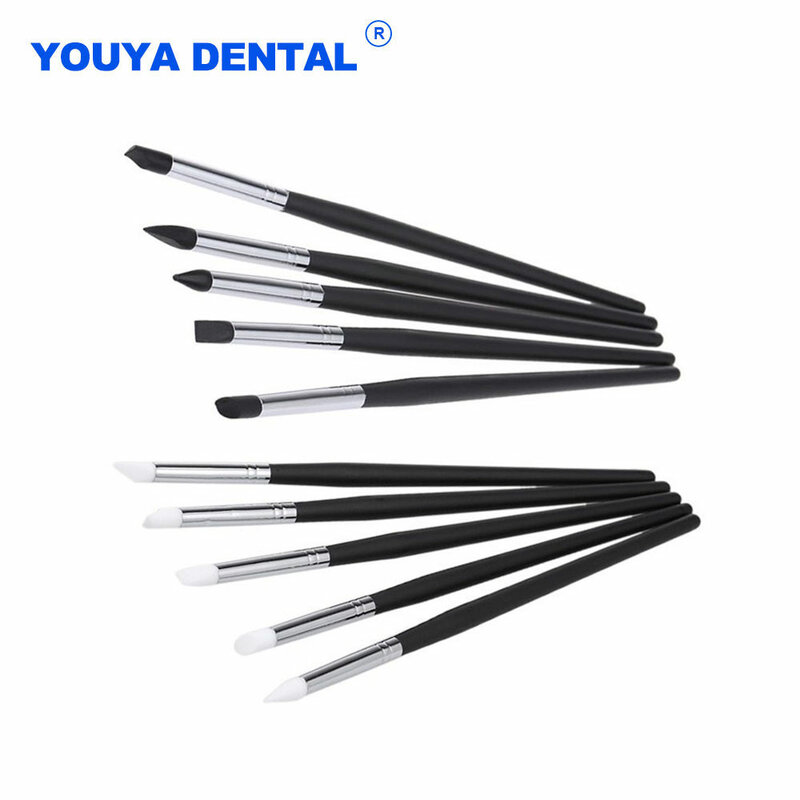 5Pcs Dental Resin Brush Silicone Shaping Pens for Adhesive Cement Porcelain Teeth Brush Dentistry Lab Tool Oral Hygiene Composit