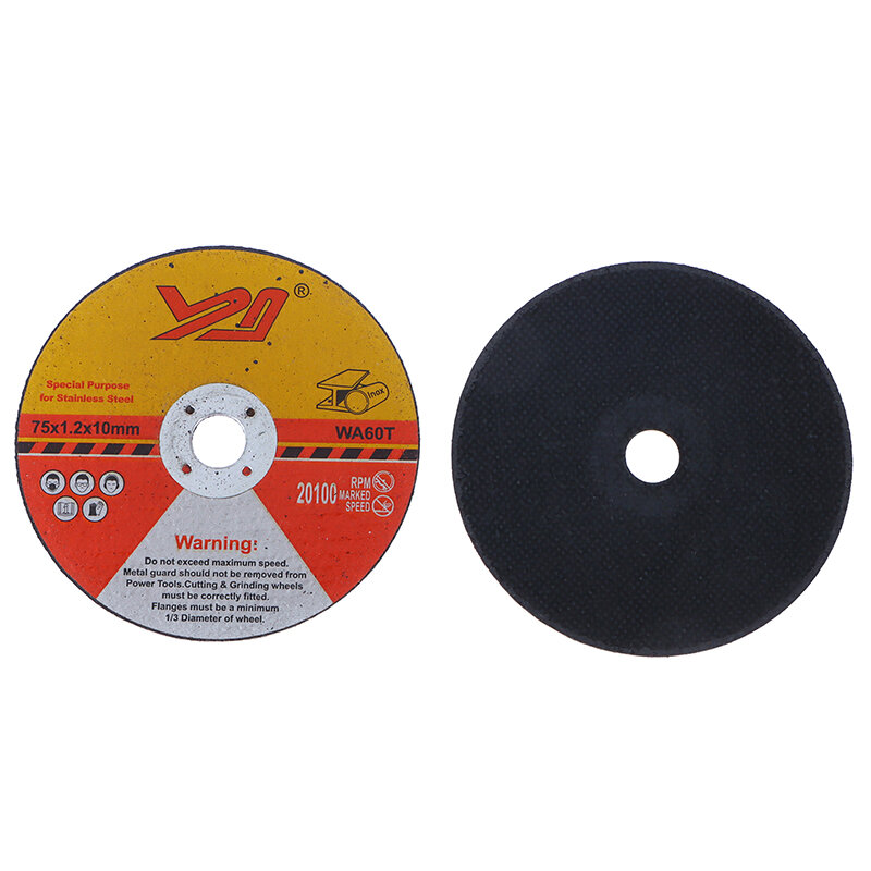 Mini disque à tronçonner circulaire, lame de scie en résine, meule, disque de coupe pour pierre en acier, outils de meulage d'angle de coupe, 75mm, 5 pièces