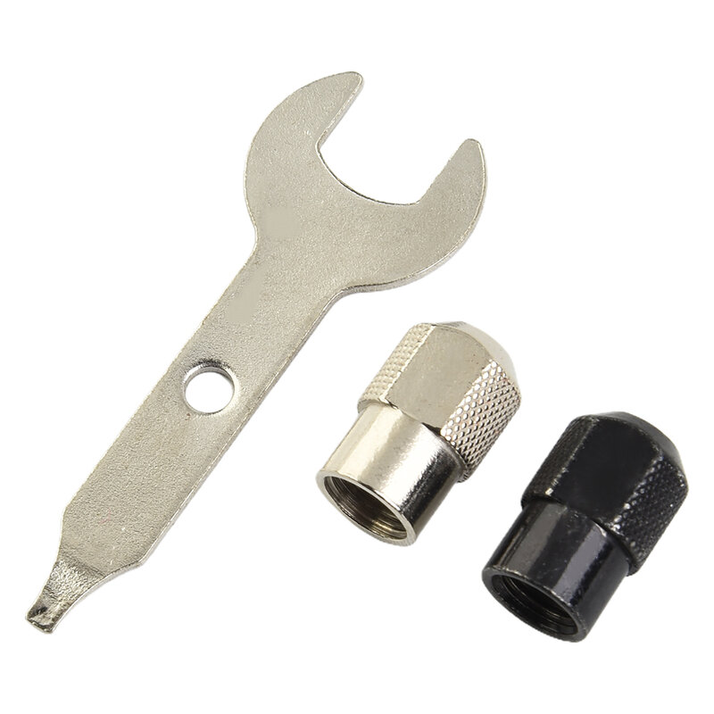 3pcs M8 M8x0.75 Electric Grinding Chuck Rotary Tool Accessories With Wrench Keyless Faster Bit Swaps Dremel Rotary Tools