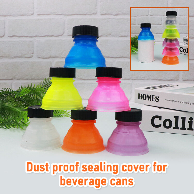 1Pc/6Pcs Reusable Plastic Airtight Lid Beer Water Dispenser Lid Can Protector Caps Cover Bottle Top Soda Saver Cans Dust Cover