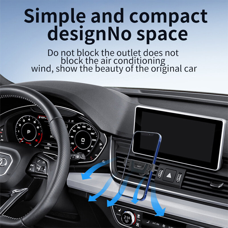 New Car Phone Holder Mobile Stand Air Vent Clip Gravity Smartphone Mount GPS Support For iPhone 13 Pro 8 Samsung Xiaomi Redmi
