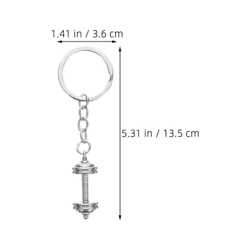 Dumbbell Keychain Keychains Weightlifting Korean Version Charm Ring Fitness Rings for Car Keys