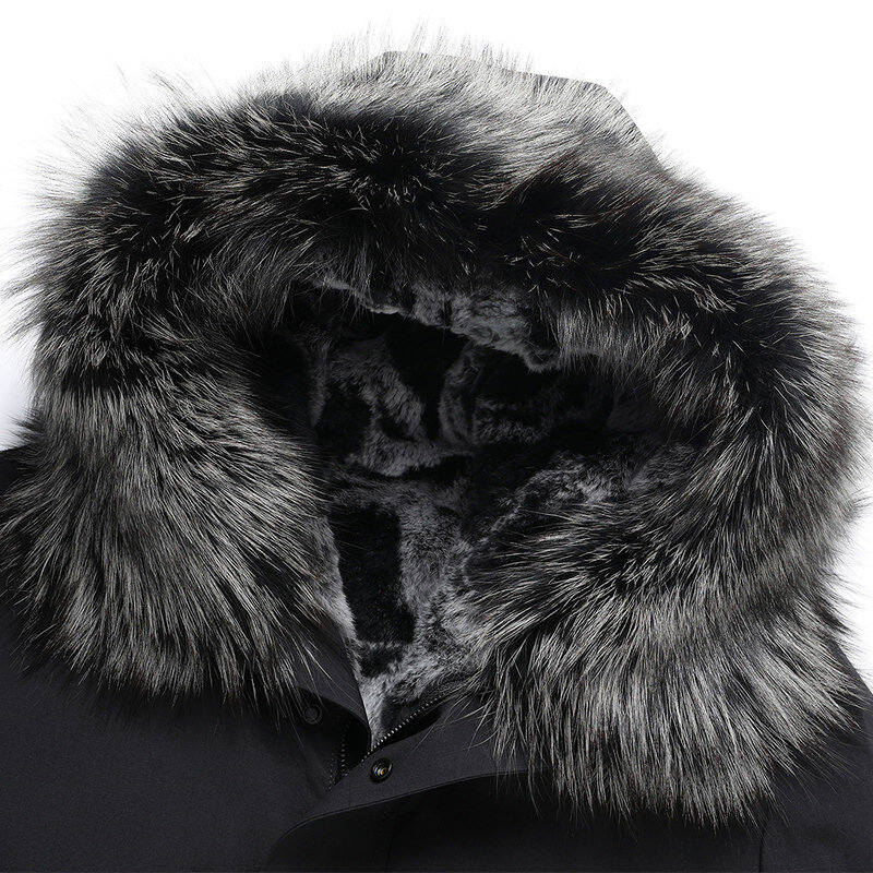 2023 new arrival winter top quality fox fur collar& rabbit fur liner parkas overcoat men.HB9819
