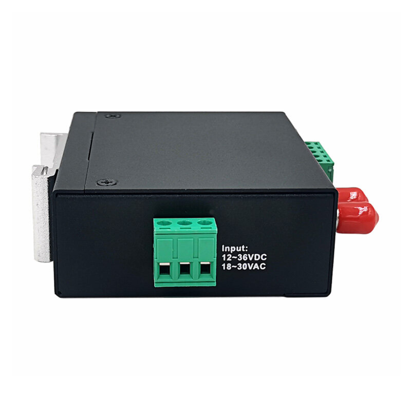 Transceptor Industrial de fibra óptica 485 de 2 vías, convertidor RS485 a fibra óptica, 12V, 24V, IDM-3152 de guía