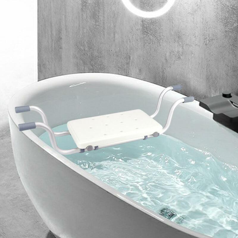 Banco de baño ajustable suspendido, silla de ducha ligera, tablero de baño, bandeja de bañera para lesionados, resistente y cómoda, hasta 300 libras
