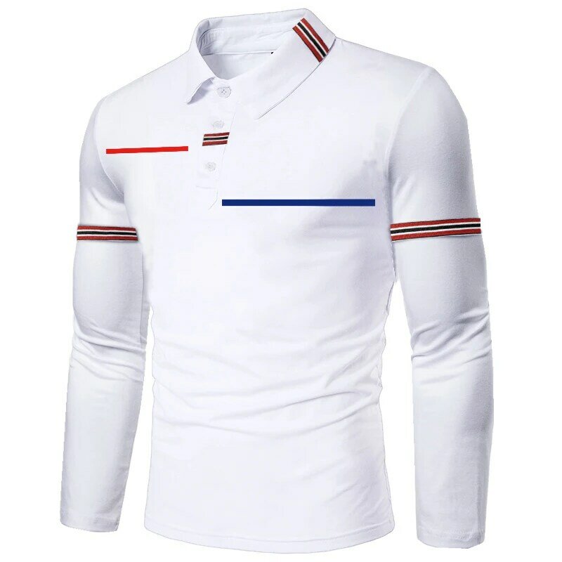 HDDHDHH Brand POLO Shirt Men's Long Sleeve T-Shirt Spring and Autumn New Lapel Top Business Casual T-Shirt