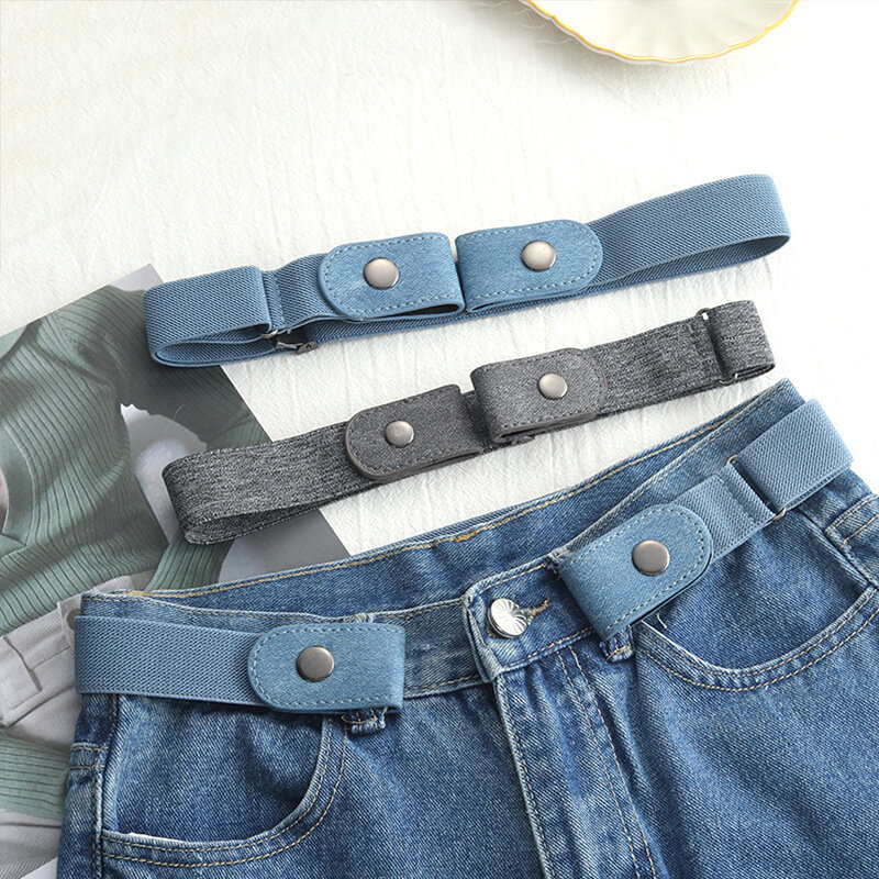 Neueste Gürtel verstellbare Stretch elastische Taille Band unsichtbare schnalle freie Gürtel Frauen Männer Jeans hose Kleid keine Schnalle leicht zu tragen