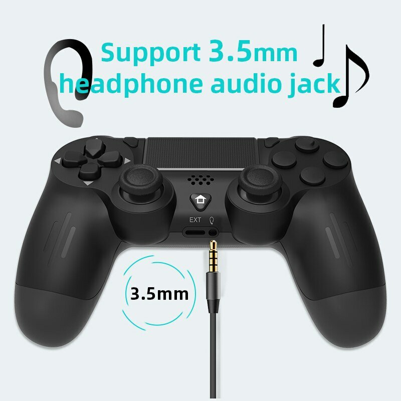 Data Frog-Controlador de jogo compatível com Bluetooth para PS4, Slim, Pro, Gamepad sem fio para PC, Joystick de vibração dupla para IOS, Android