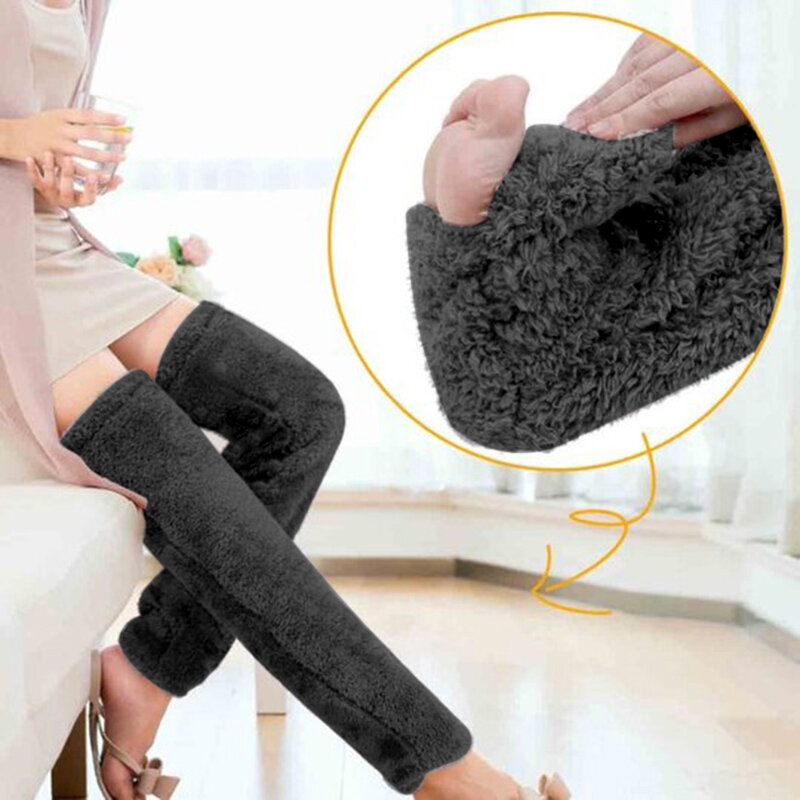 Женские теплые флисовые длинные носки, гетры, плюшевые носки для большинства людей