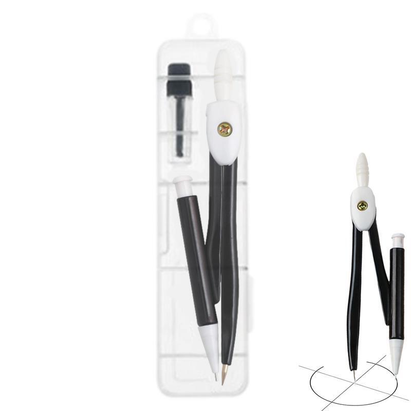 Draft Compass Metal Compass With Shatterproof Storage Box Pencil Holder Stainless Steel Circle Compass Drafting Tools Geometry