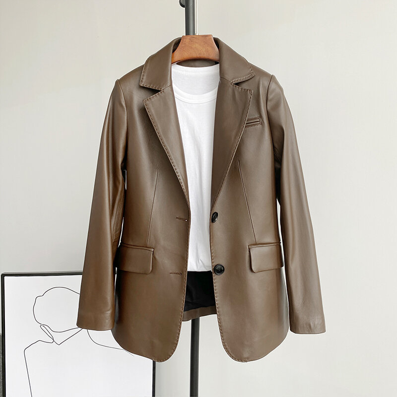 AYUNSUE 100% натуральная овчина куртка 2023 корейская мода кожаный блейзер женские куртки и пальто из натуральной кожи женская одежда SGG