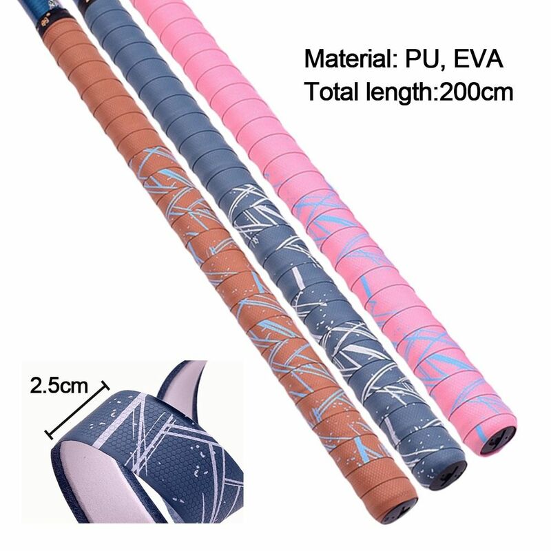 Gradient Colorful Fishing Rod Sweatband Thickened Anti Slip Racket Grip Tape Tennis Overgrip Badminton