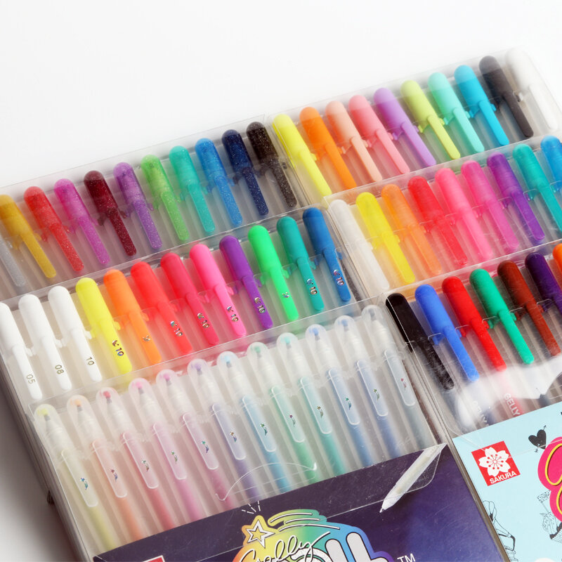 Sakura Gelly Roll rotuladores base/brillante/resaltar/Souffle/Glaze/ 3D, marcadores decorativos, bolígrafo de dibujo con purpurina metálica, Japón