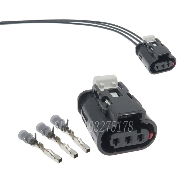 Conector elétrico do cabo de fio do carro, soquete impermeável, acessórios automotivos, 1 conjunto, 3 pinos, 10010341, 13503570, 10011609