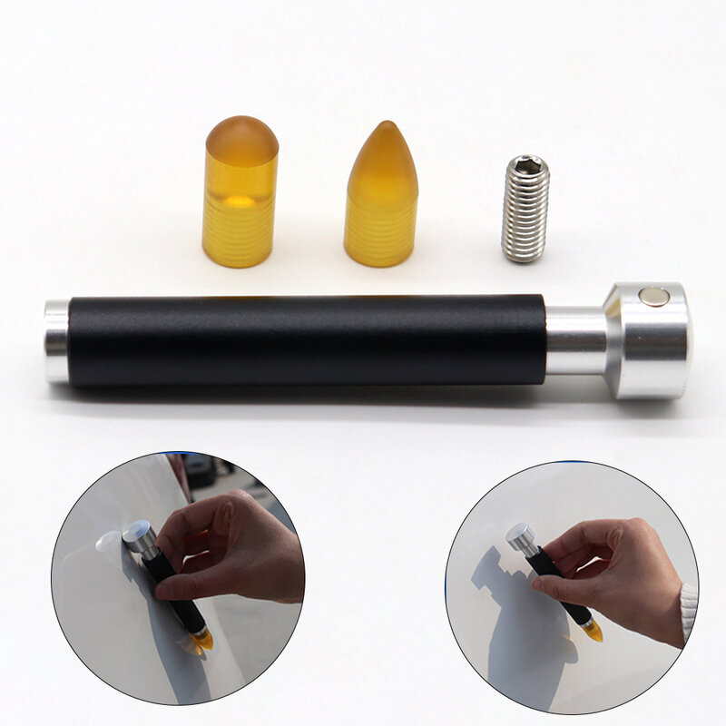 Car Body Dent Tap Down Pen Paintless  Knock Down Pen Heads Tip Ding Hammer Hail Removal Kit Car Repair Tools