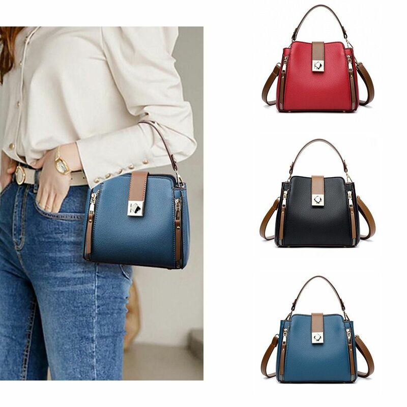 PU Leather Shoulder Bag Fashion Large Capacity Comfort Surface Crossbody Bag Portable Messenger Bag for Women