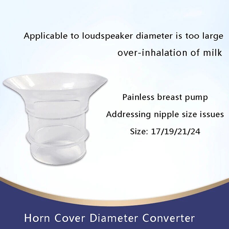 Silicone Inserts Converter for Wearable Cup, Breast Pump, Acessórios Wearable, Peças de Reposição, 15mm, 17mm, 19mm, 21mm