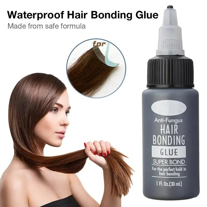 30ml Toupee Tool Liquid Adhesive False Eyelashes Wig Glue Easy Apply Salon Hair Extension Waterproof Professional Invisible Bond