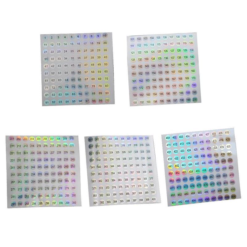 1-500 anzahl Aufkleber Runde Wasserdichte Nagel Aufkleber Digital Label Nagellack Farbe Gel Lack Kennzeichnung Aufkleber