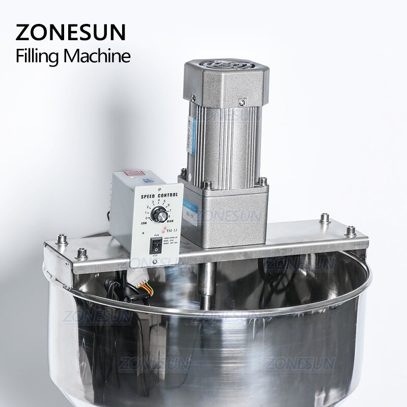 ZONESUN-máquina de llenado de pasta, mezclador de Gel con Alcohol, líquido viscoso, equipo de envasado de alimentos, dosificación de agua