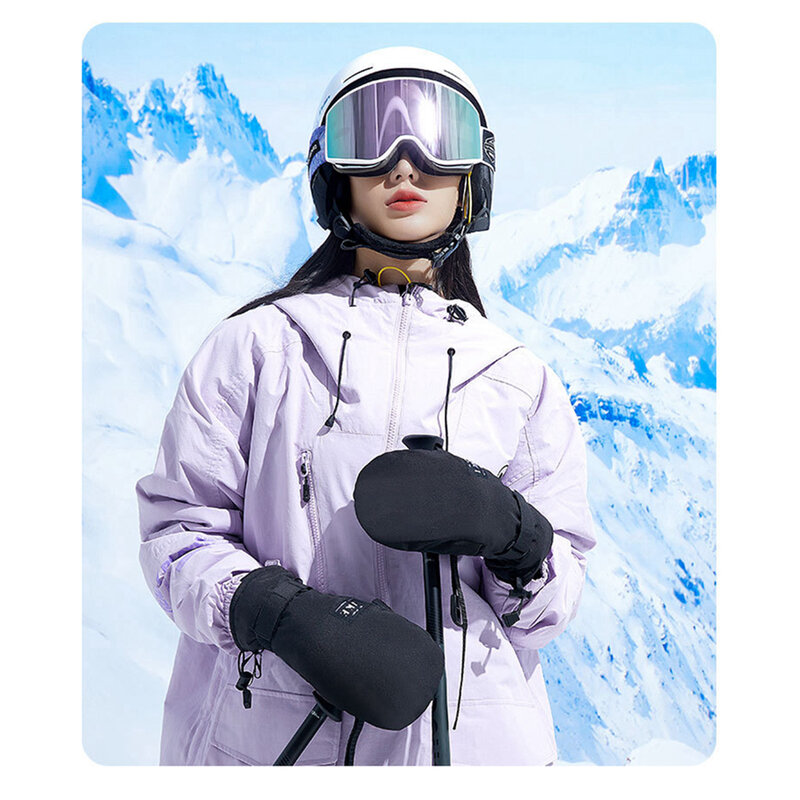 스키 장갑 터치 스크린 따뜻한 미끄럼 방지 장갑, 캠핑 야외 스포츠 하이킹 방풍 사이클링 장갑, 남녀 공용, 겨울