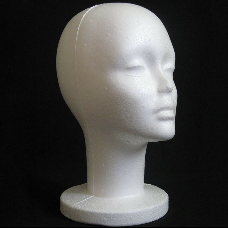 1pc Hat Wig Display Stand Rack Female White Styrofoam Foam Mannequin Manikin Display Foam Mannequin Head Model