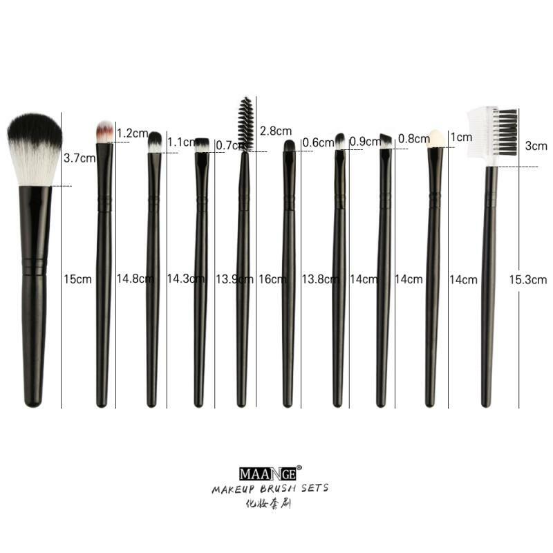 1~10PCS Professional Makeup Brushes Set Powder Eyelash Eye Shadow Concealer Brush Kit Easy To Carry Portable Cosmetic Tools