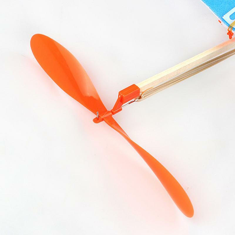 Rubber Band Powered Airplane Science Toy For Kids Creative Handmade Novelty Balsa Wood Glider For School Research Institution