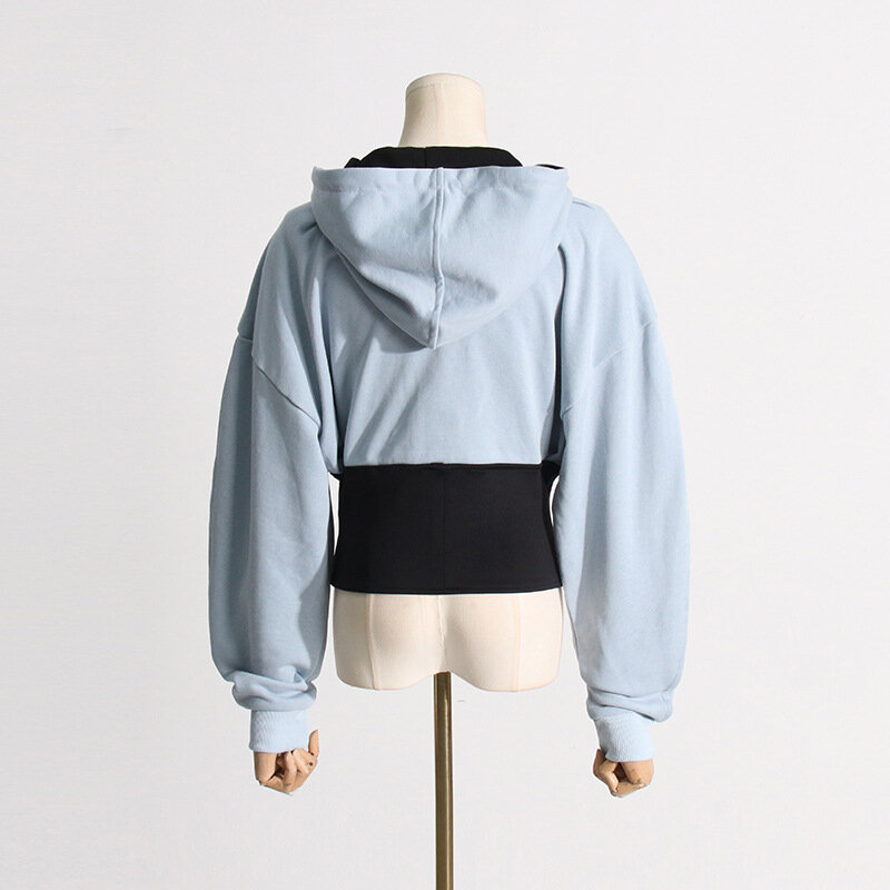 여성용 코르셋 지퍼 호디 재킷 코트, 체크 트위드 트렌드, 2024 부티크 스타일, 긴팔 착용 재킷, 도매