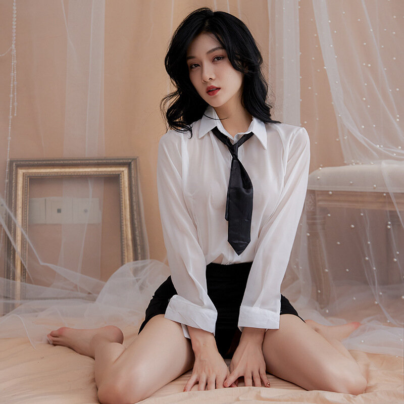 New Fashion Erotic Costume Office Miss Secretary Sexy Teacher Attire For Women Uniform Seduction Nightclub Role-Playing Outfit