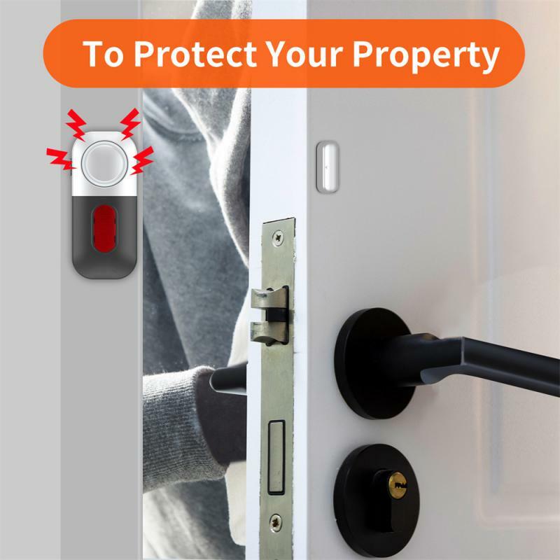 Door And Window Induction Sensor Alarm Refrigerator Alarm Wireless Security Anti-theft System Set Smart Home Door Magnetic New